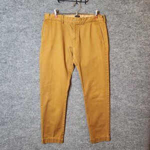 J. Crew The Driggs Pants Chino Men Straight Leg Size 32x30 Cotton Rust Brown